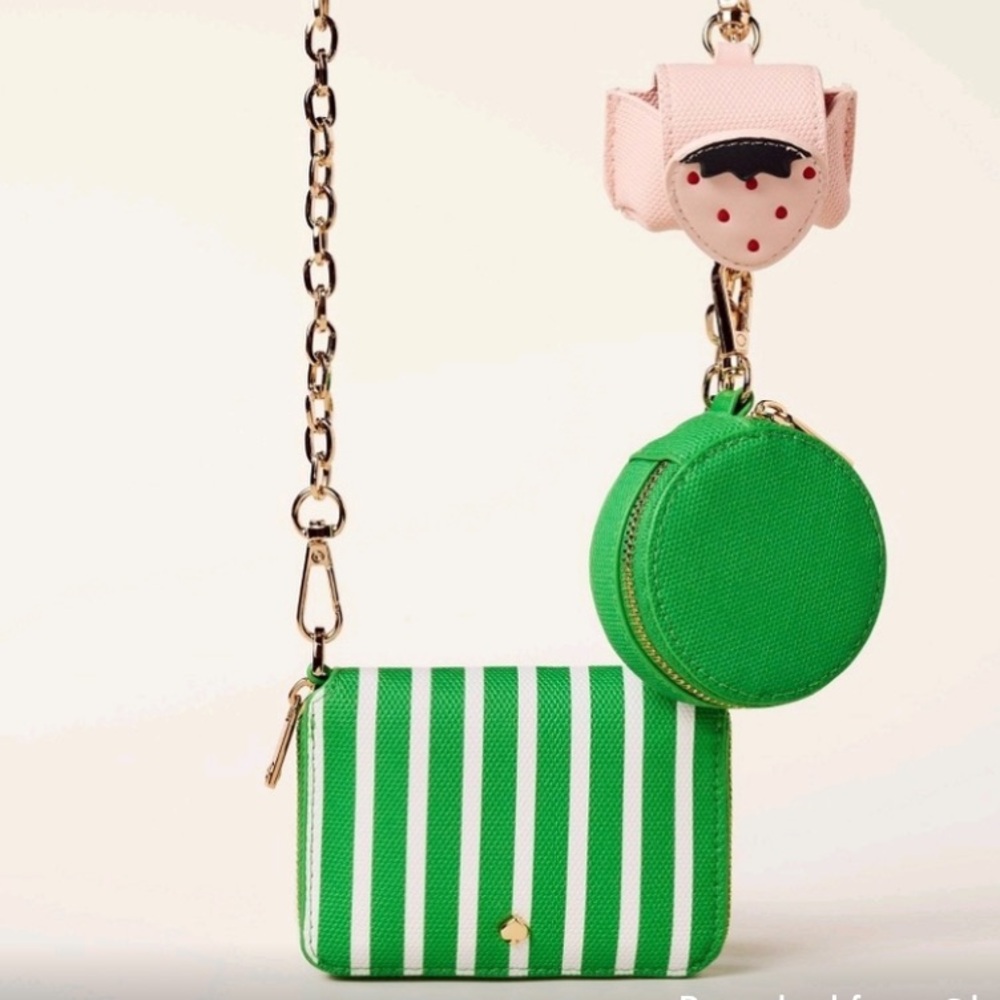 Kate Spade Green and Pink Crossbody Bag Set